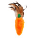 KONG для котів Refillables Carrot Feather -Морква з пір'ям, із змінним блоком котячої м'яти