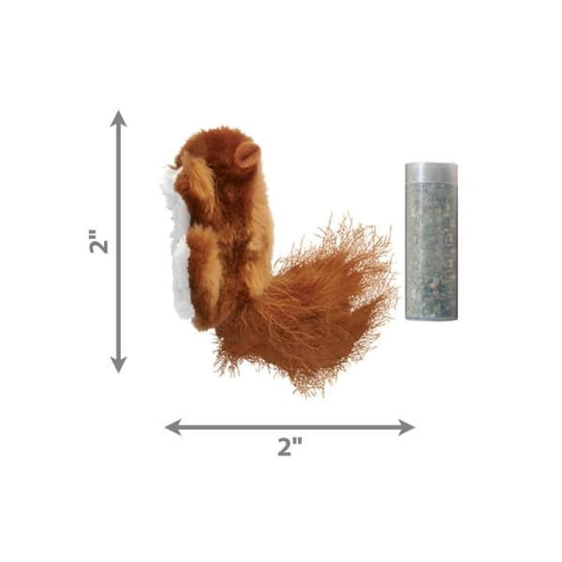 Іграшка для котів KONG Refillables Squirrel Білочка містить змінний блок із котячою м'ятою
