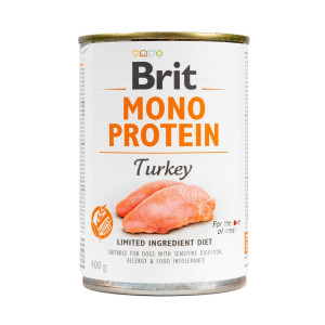 Влажный беззерновой корм Brit Care Mono Protein для собак всех пород, с индейкой, 400 г