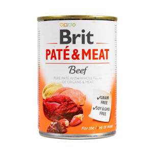Влажный корм Brit Care Pate & Meat для собак всех пород, с говядиной и индейкой, 400 г