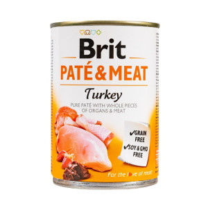 Влажный корм Brit Care Pate & Meat для собак всех пород, с индейкой, 400 г