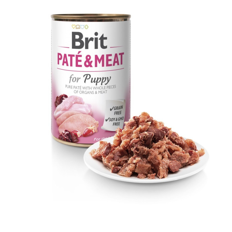 Вологий корм Brit Care Pate & Meat для цуценят всіх порід, з куркою та індичкою, 400 г