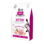 Сухой беззерновой корм Brit Care Healthy Growth & Development для котят - здоровый рост и развитие, с курицей и индейкой, 2 кг