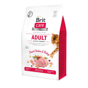 Сухой беззерновой корм Brit Care Activity Support для кошек – активных со свободным выгулом, с индейкой и курицей, 400 г