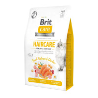 Сухий беззерновий корм Brit Care Haircare Healthy & Shiny Coat для котів - здорова та блискуча шерсть, з лососем та куркою, 2 кг