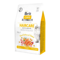 Сухий беззерновий корм Brit Care Haircare Healthy & Shiny Coat для котів - здорова та блискуча шерсть, з лососем та куркою, 400 г
