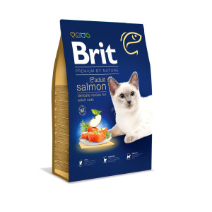 Сухий корм Brit Premium для котів, з лососем, 8 кг