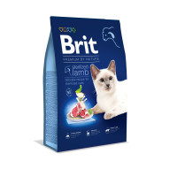 Сухий корм Brit Premium для котів стерилізованих, з ягням, 8 кг