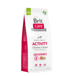 Сухой корм Brit Care Sustainable Activity для собак всех пород - активных, с курицей и насекомыми, 12 кг