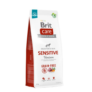 Сухий беззерновий корм Brit Care Sensitive для собак всіх порід - з чутливим травленням, з олениною, 12 кг
