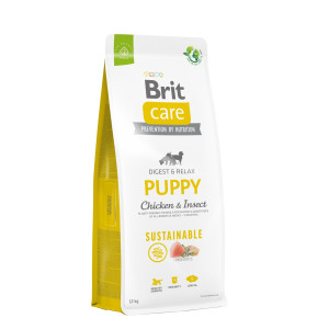 Сухий корм Brit Care Sustainable для цуценят всіх порід, з куркою та комахами, 12 кг