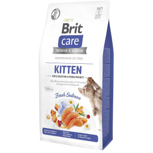 Сухий беззерновий корм Brit Care Gentle Digestion & Strong Immunity для кошенят - легке травлення та здоровий імун, з лососем, 7 кг