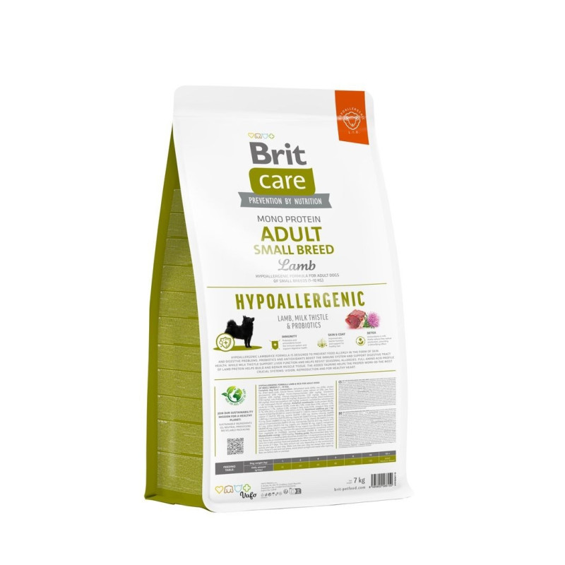 Сухий корм Brit Care Hypoallergenic для собак малих порід - при небажаних реакціях, з ягням, 7 кг