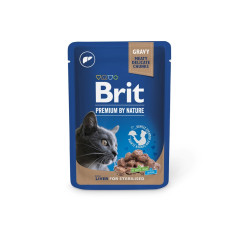 Вологий корм Brit Premium для котів стерилізованих, у соусі, з печінкою, 100 г