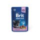 Влажный корм Brit Premium для котят, в соусе, с белой рыбой, 100 г