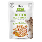 Влажный корм Brit Premium для кошек, в соусе, с курицей и индейкой, 100 г
