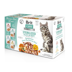 Влажный корм Brit Premium для кошек стерилизованных, в соусе, с курицей, 100 г
