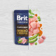 Влажный корм Brit Premium Fillets для собак малых пород, филе в соусе, с курицей и горошком, 85 г