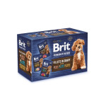 Вологий корм Brit Premium Fillets для собак малих порід, ФІЛЕ у соусі, 3 смаки, 4х3х85 г
