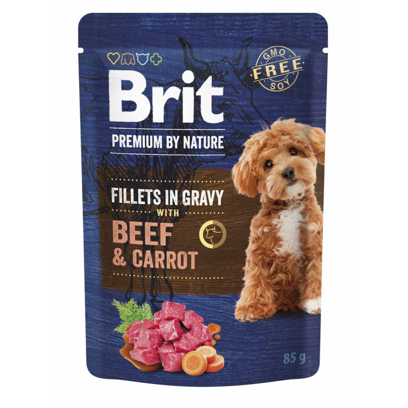 Вологий корм Brit Premium Fillets для собак малих порід, ФІЛЕ у соусі, 3 смаки, 4х3х85 г