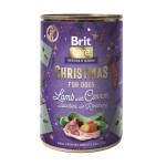 Влажный беззерновой корм Brit Care Christmas для собак всех пород, рождественский ужин с ягненком, 400 г.
