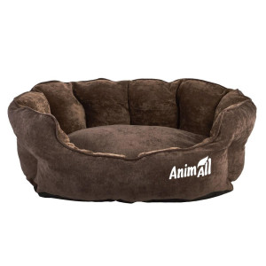 Лежак AnimAll Royal Velours М Chocolate для котів і собак, 53?47?21 см