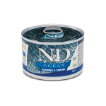 Влажный беззерновой корм Farmina N&D OCEAN HERRING&SHRIMP MINI для собак малых пород. Сельдь и креветка. 140г