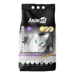 Бентонітовий наповнювач AnimAll Premium Lavender з ароматом лаванди, для котів, 5 л