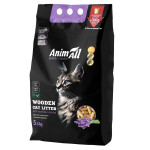 Деревний наповнювач AnimAll АнімАлл з ароматом лаванди, для кішок, 5 кг + 300 г в подарунок