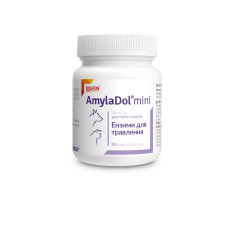Таблетки Dolfos AmylaDol mini для кошек и собак малых пород с заболеванием поджелудочной железы, 90 таб
