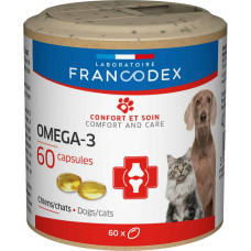 Витамины Laboratorie Francodex OMEGA 3 CAPSULES Омега 3 для кошек и собак, 60 капсул.