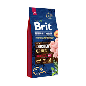 Сухой корм Brit Premium для собак стареющих больших и гигантских пород, с курицей, 15 кг.