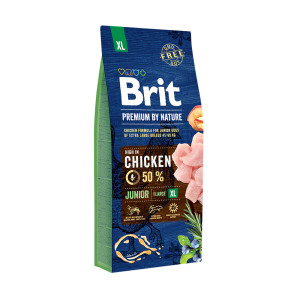 Сухий корм Brit Premium для цуценят молодих гігантських порід, з куркою, 15 кг