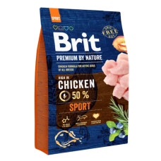 Сухий корм Brit Premium Sport для собак всіх порід - активних, з куркою, 3 кг
