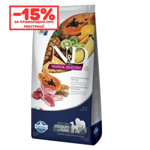Сухий корм Farmina N&D TROPICAL SELECTION LAMB MEDIUM & MAXI для собак середніх та великих порід. Ягня, спельта, овес та тропічні фрукти. 10кг