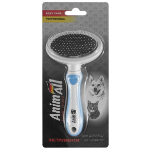 Пуходерка AnimAll Groom М для собак та котів, блакитна