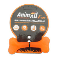 Іграшка AnimAll Fun кістка для собак, помаранчева, 8 см