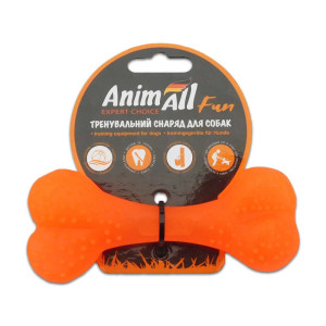 Іграшка AnimAll Fun кістка для собак, помаранчева, 12 см