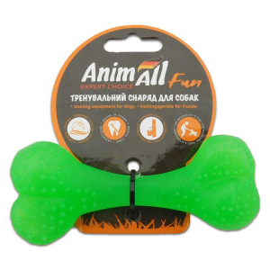 Іграшка AnimAll Fun кістка для собак, зелена, 12 см