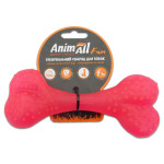 Іграшка AnimAll Fun кістка для собак, коралова, 15 см