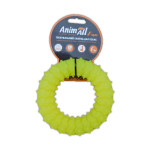 Іграшка AnimAll Fun кільце з шипами для собак, жовте, 12 см