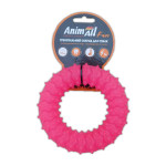 Іграшка AnimAll Fun кільце з шипами для собак, коралове, 12 см