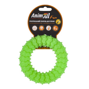 Іграшка AnimAll Fun кільце з шипами для собак, зелене, 12 см