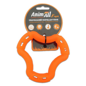 Іграшка AnimAll Fun кільце 6 сторін для собак, помаранчеве, 12 см