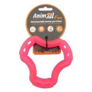 Іграшка AnimAll Fun кільце 6 сторін для собак, коралове, 12 см