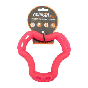 Іграшка AnimAll Fun кільце 6 сторін для собак, коралове, 15 см