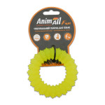 Іграшка AnimAll Fun кільце з шипами для собак, жовте, 9 см