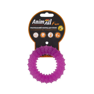 Іграшка AnimAll Fun кільце з шипами для собак, фіолетове, 9 см
