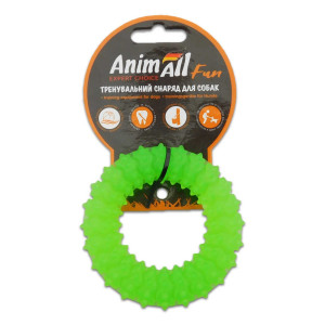 Іграшка AnimAll Fun кільце з шипами для собак, зелене, 9 см