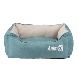 АnimАll Nena Velours Breeze АнімАлл Лежанка для собак і котів S, 45X35X16см, бежева/бірюзова (АТ 6233)